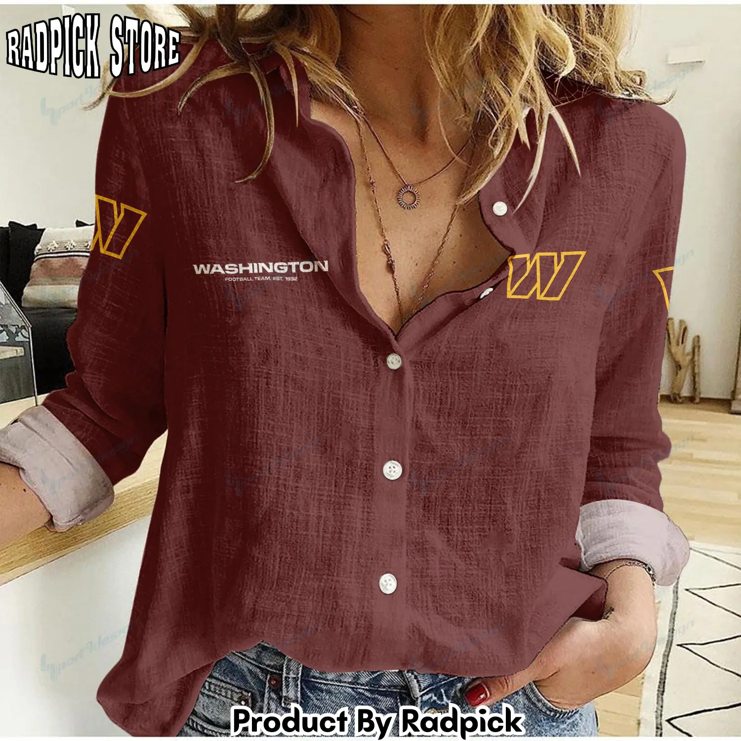 Radpick washington commanders woman shir rp66234